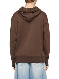 Sweat À Capuche Avec Broderie Ancres - Brown