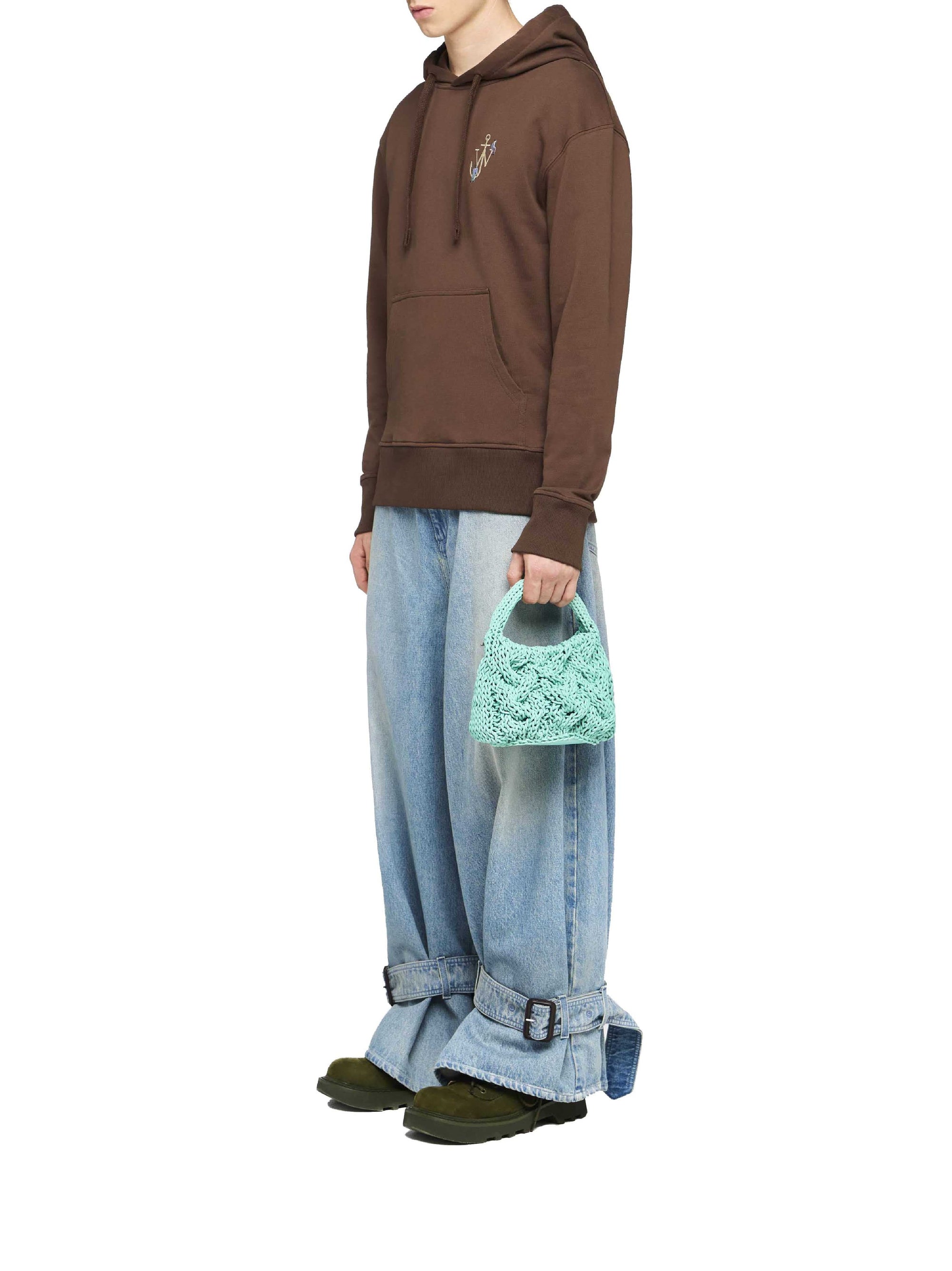 Sweatshirt with anchor embroidery - Brown
