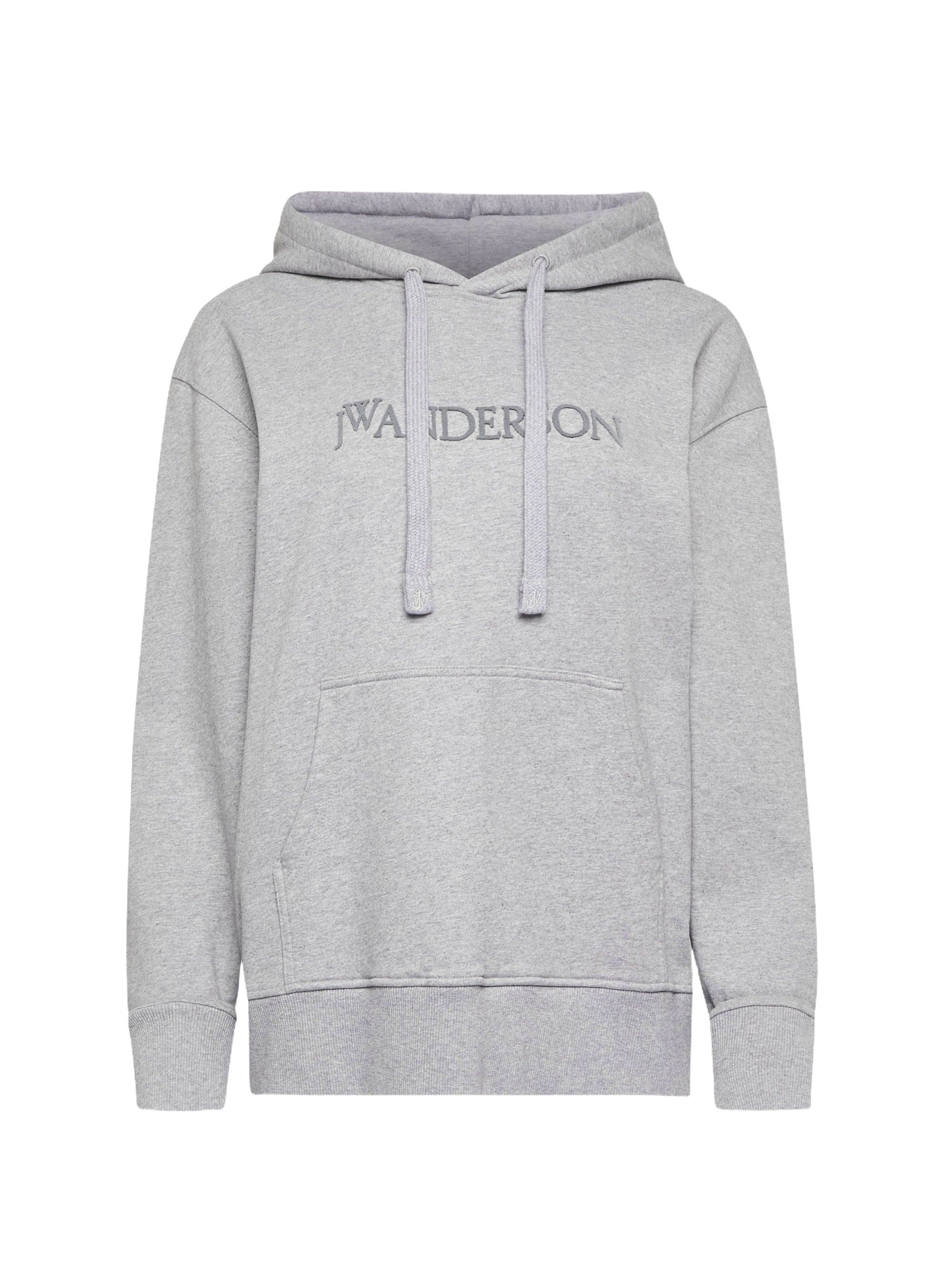 Sweat À Capuche Avec Logo Brodé - Grey Melange