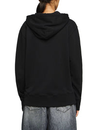 Sweat À Capuche Avec Logo Brodé - Black