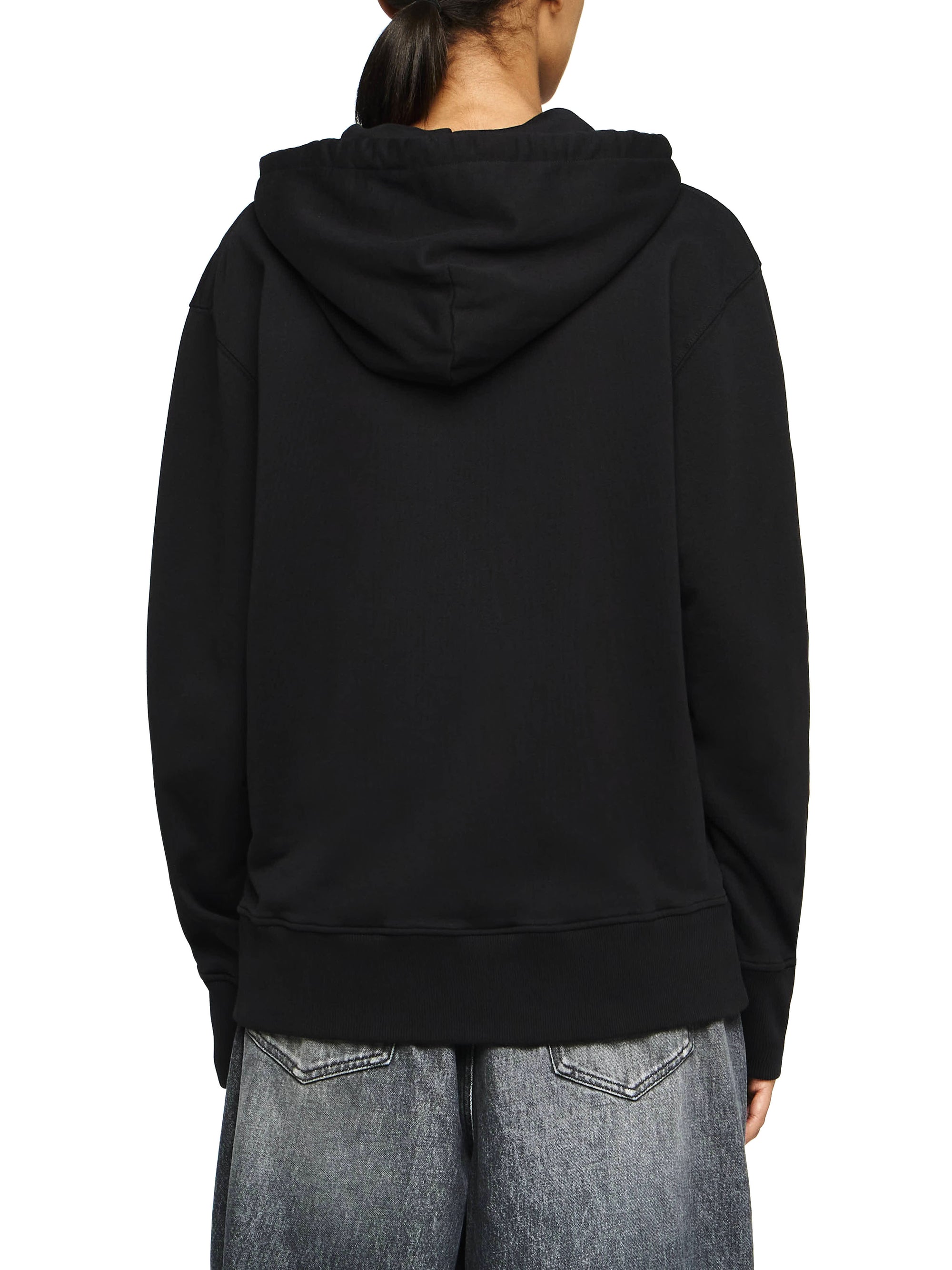 Sweat À Capuche Avec Logo Brodé - Black