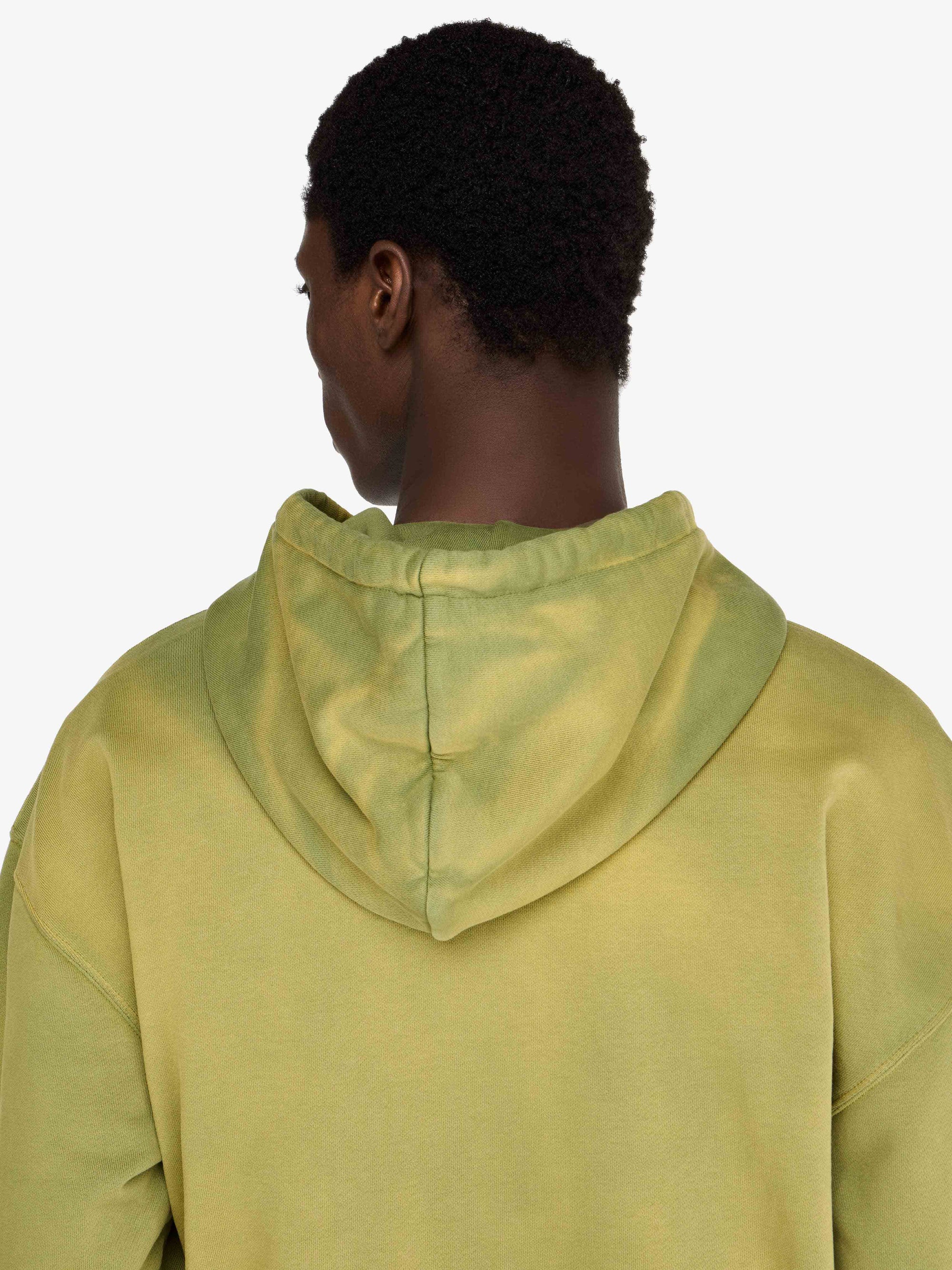 Sweat À Capuche Avec Logo Vieilli - Olive