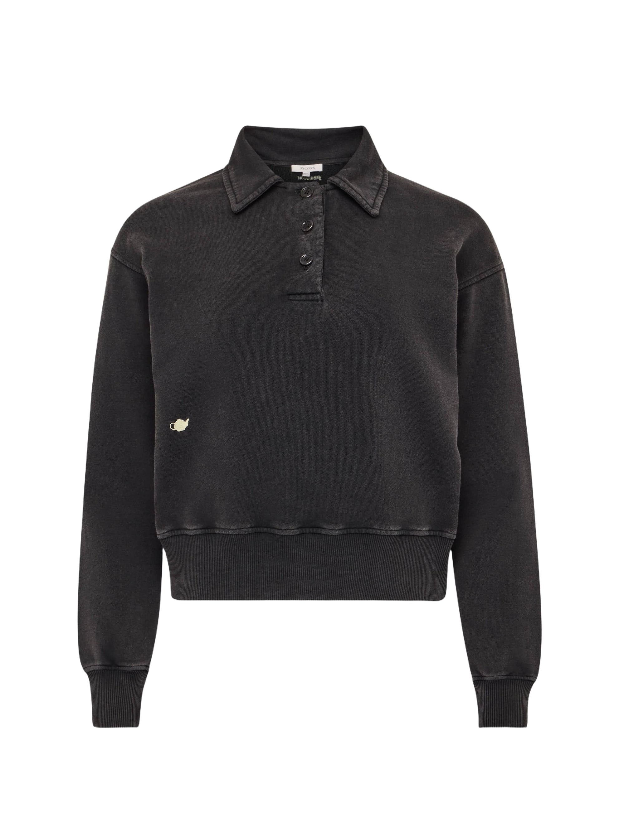 Polo court à logo brodé - Washed Black