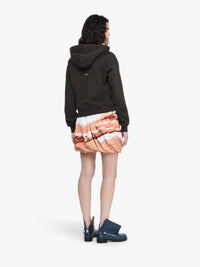 Sweat À Capuche Avec Noeud - Dark Brown Melange