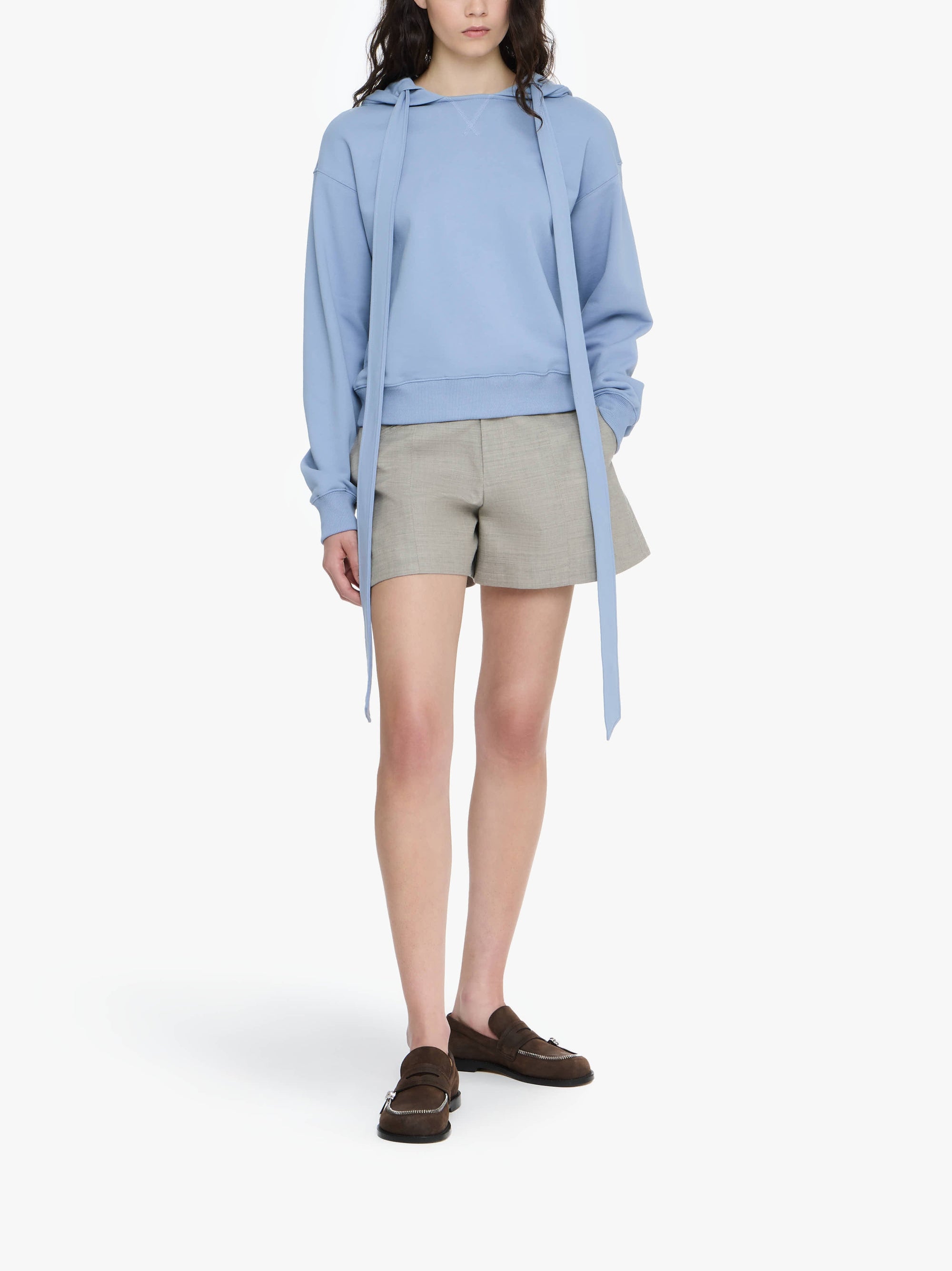 Sweat À Capuche Avec Noeud - Steel Blue