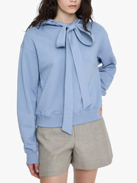 Sweat À Capuche Avec Noeud - Steel Blue