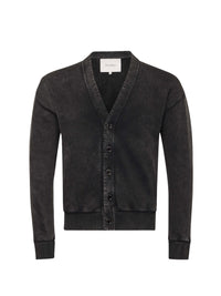 Cardigan À Col En V Teinté En Pièce - Washed Black