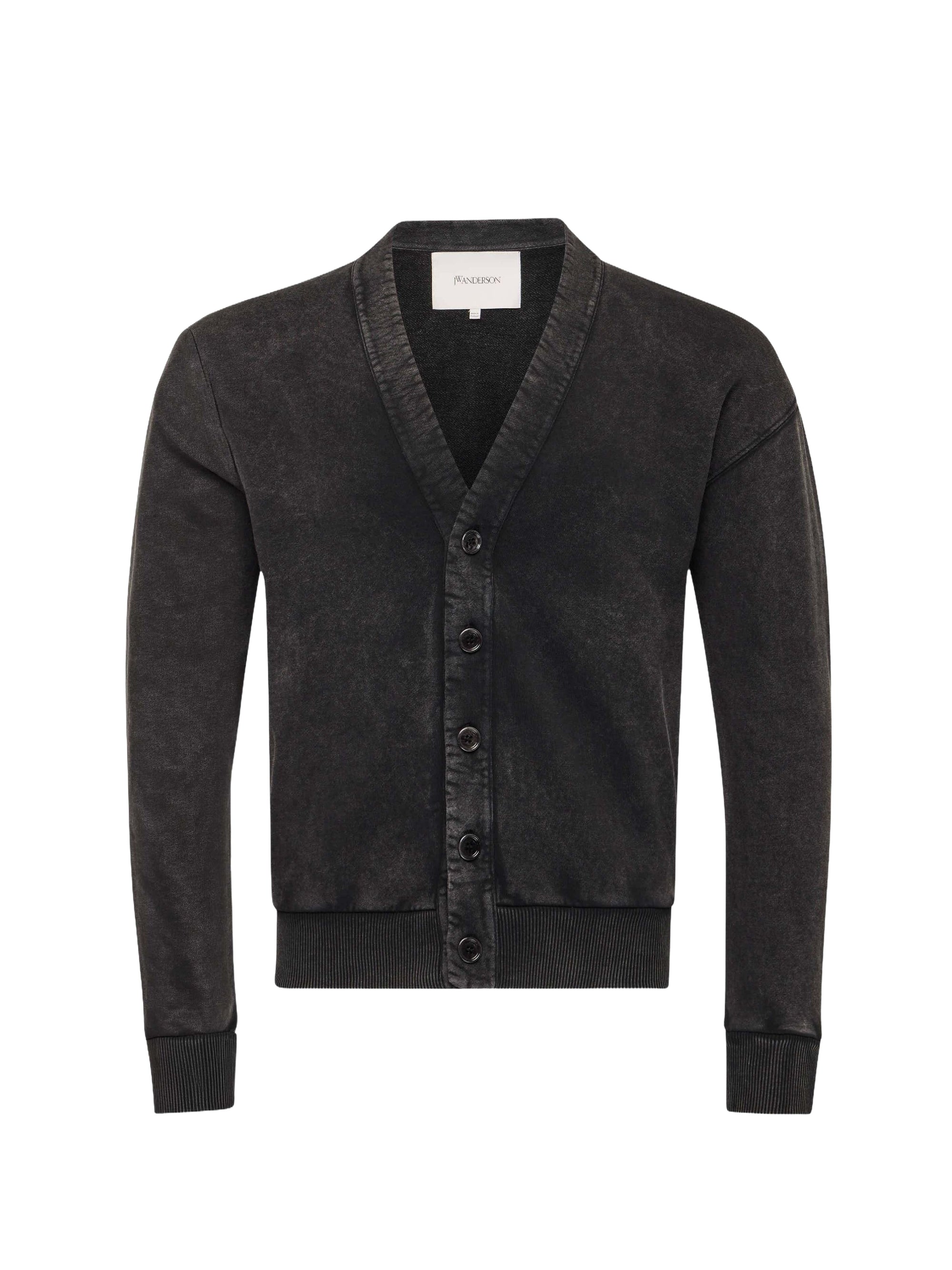 Cardigan À Col En V Teinté En Pièce - Washed Black