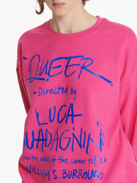 Sweat-Shirt Avec Inscription Queer - Bright Pink