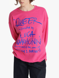 Sweat-Shirt Avec Inscription Queer - Bright Pink
