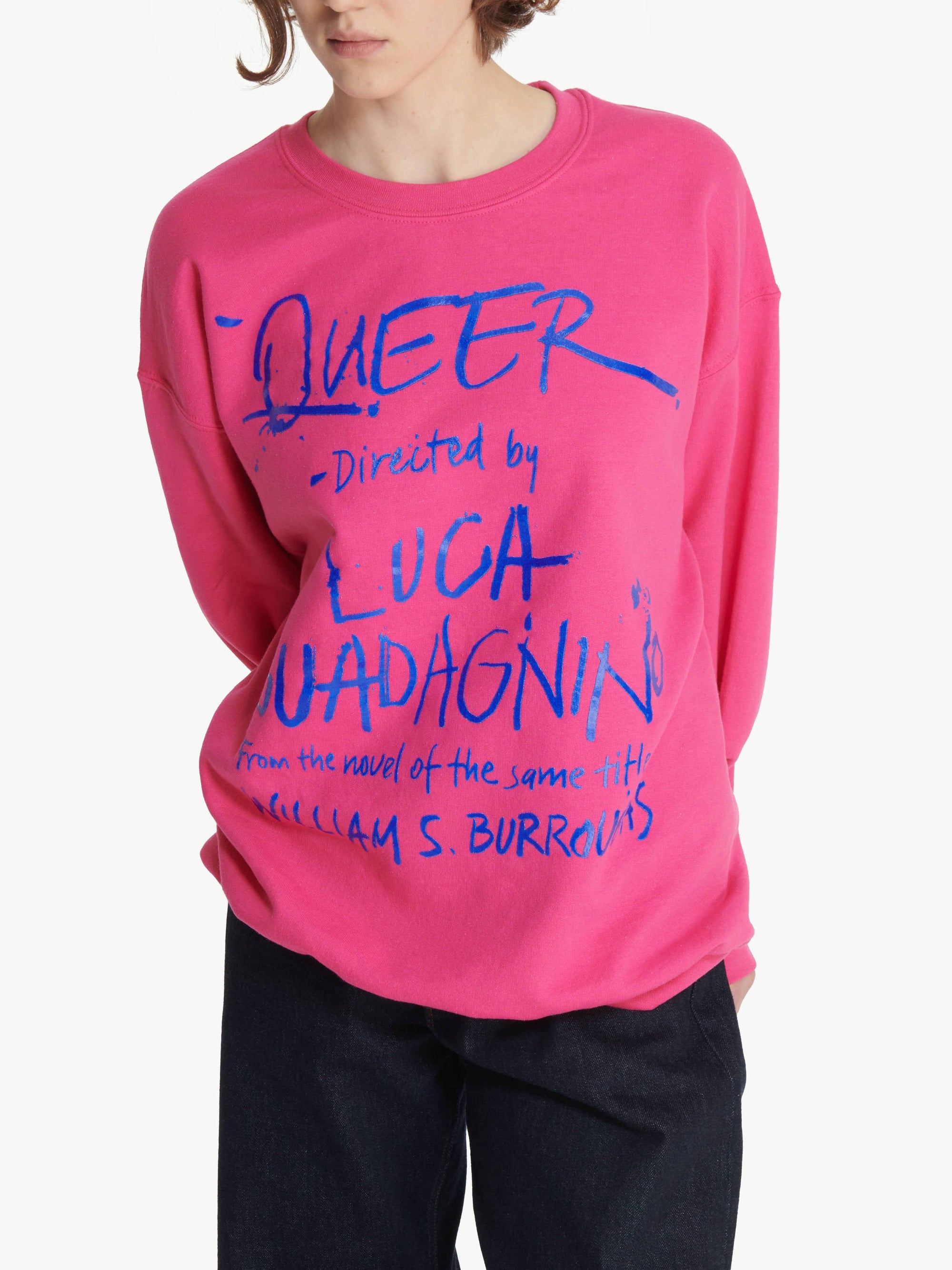 Sweat-Shirt Avec Inscription Queer - Bright Pink