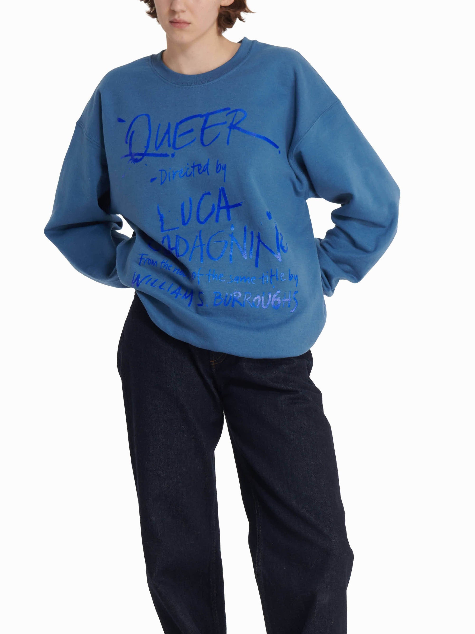 Sweat-Shirt Avec Inscription Queer - Steel Blue