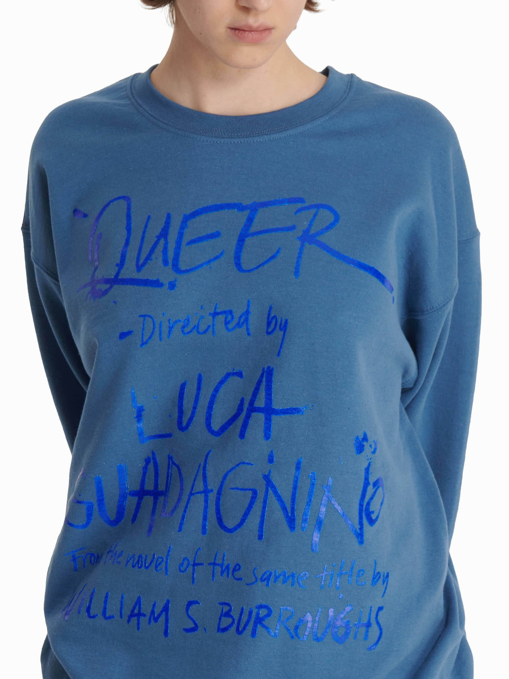Sweat-Shirt Avec Inscription Queer - Steel Blue
