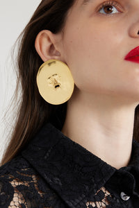 Boucles d’oreilles visage en laiton