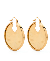Boucles d'oreilles circulaires en laiton martelé