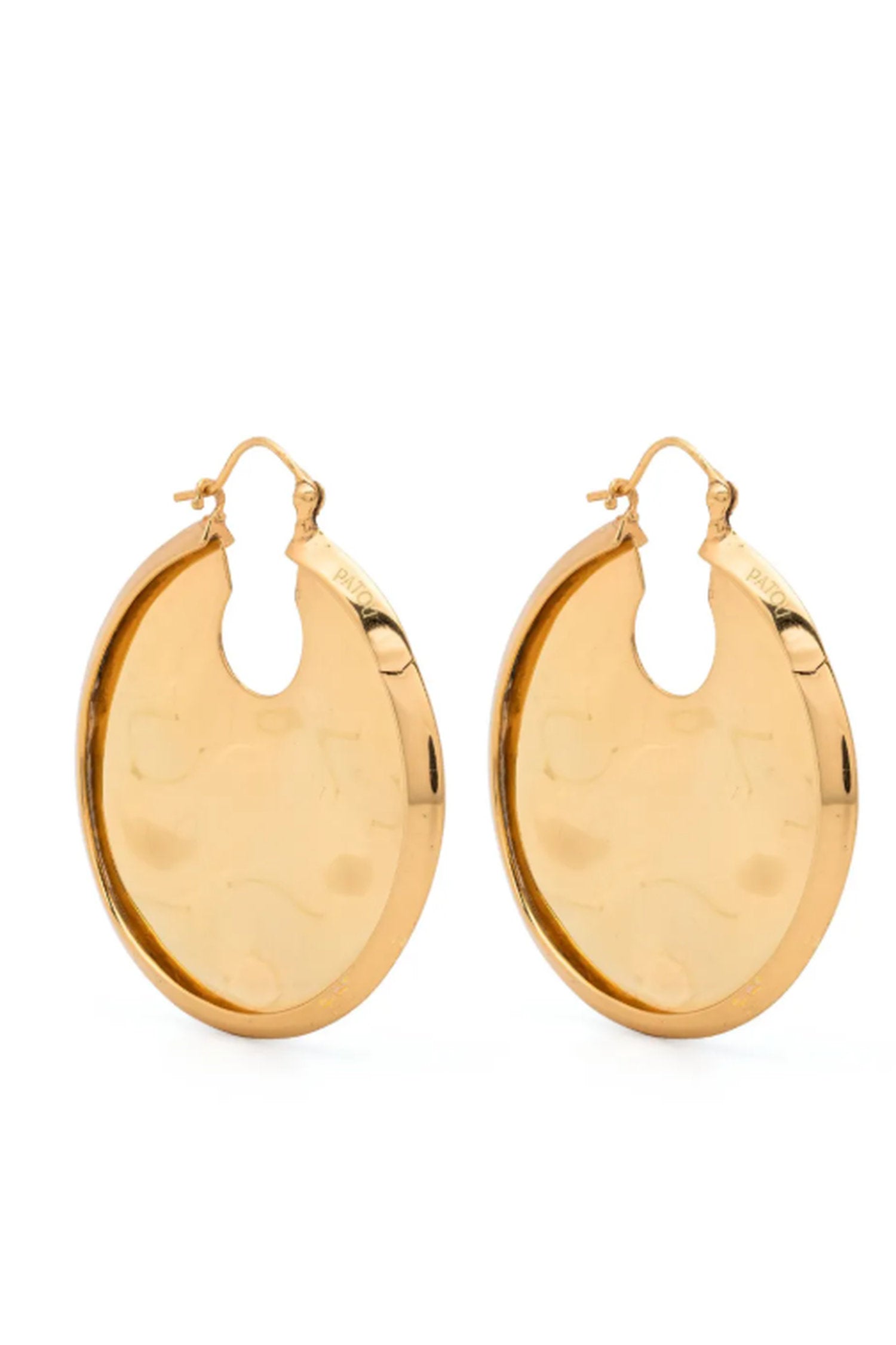Boucles d'oreilles circulaires en laiton martelé