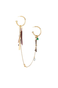 Boucles d’oreilles en laiton Upcyclées unisex - Gold
