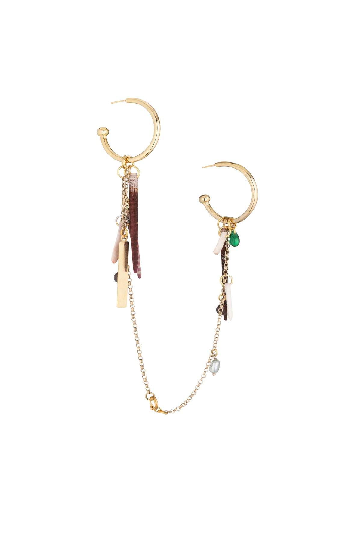 Boucles d’oreilles en laiton Upcyclées unisex - Gold