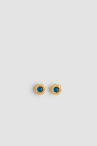 Boucles d'oreilles nid en laiton doré et résine
