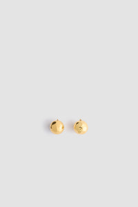 Gold / Boucles d'oreilles boules martelées en laiton doré