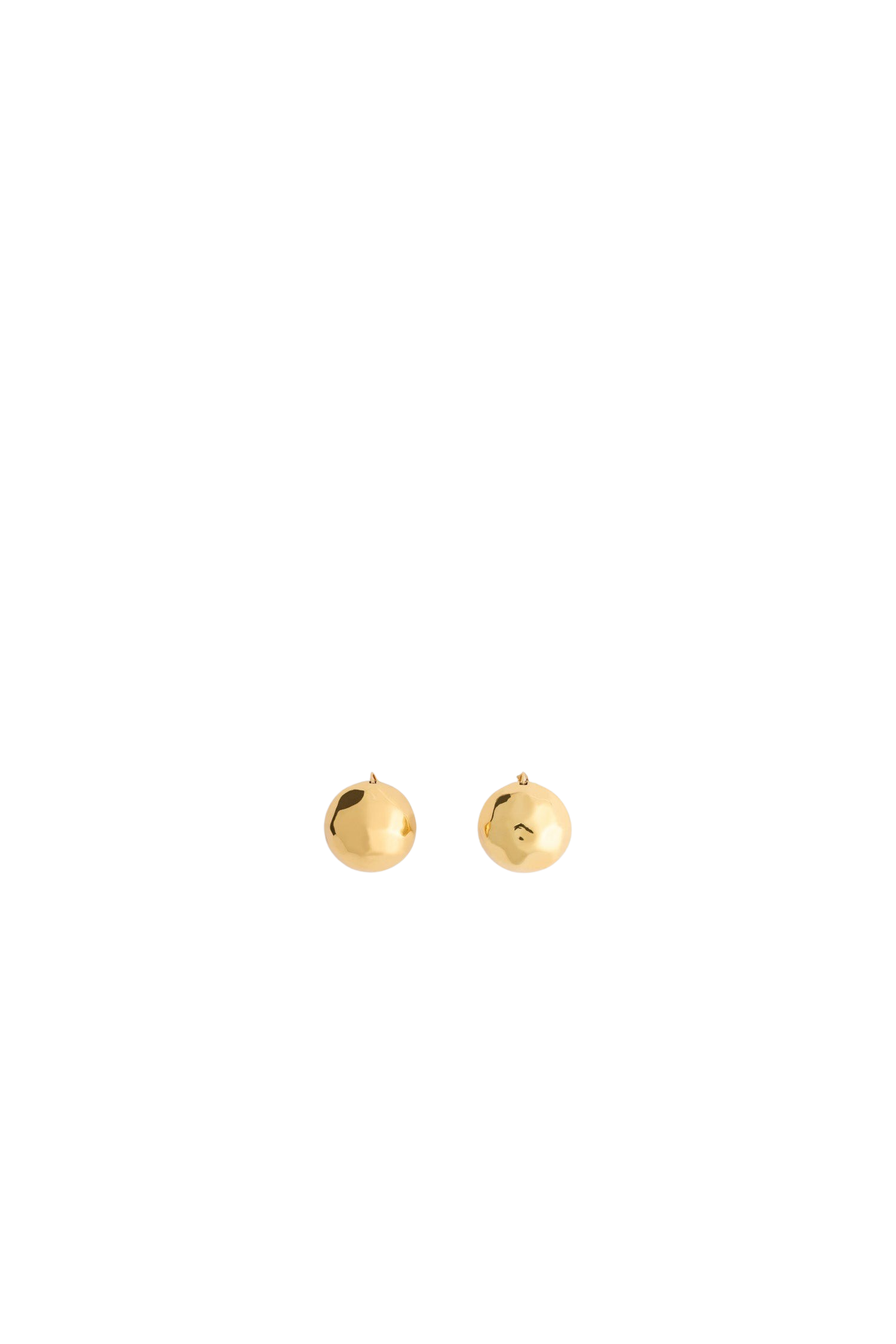 Boucles d'oreilles boules martelées en laiton - Or