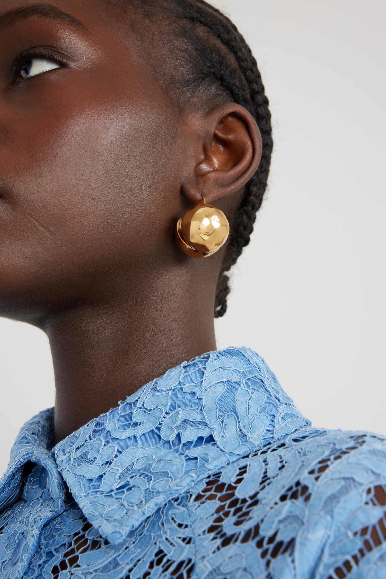 Boucles d'oreilles boules martelées en laiton - Or