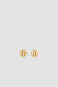 Gold / Boucles d’oreilles chevalière en laiton doré
