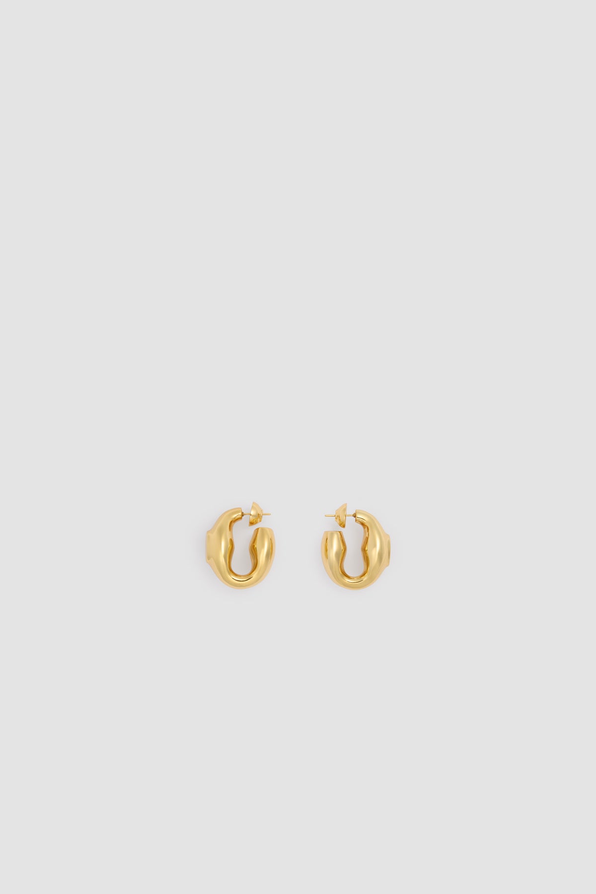 Gold / Boucles d’oreilles chevalière en laiton doré