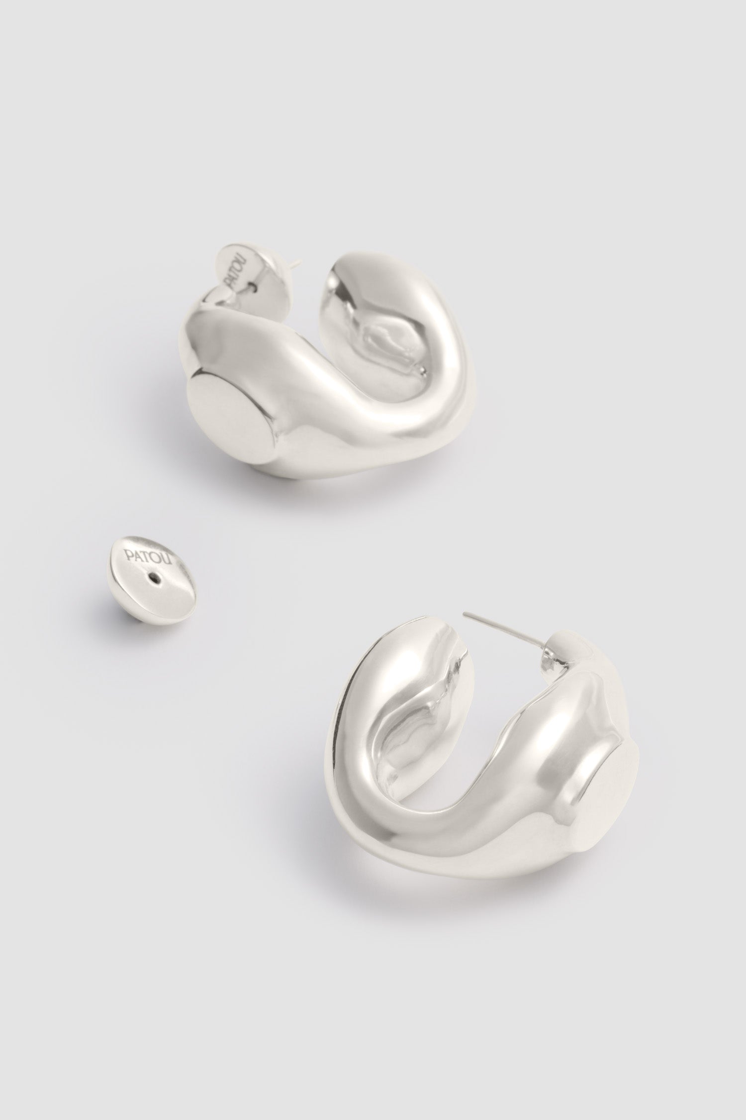 Boucles d’oreilles chevalière en laiton - Silver