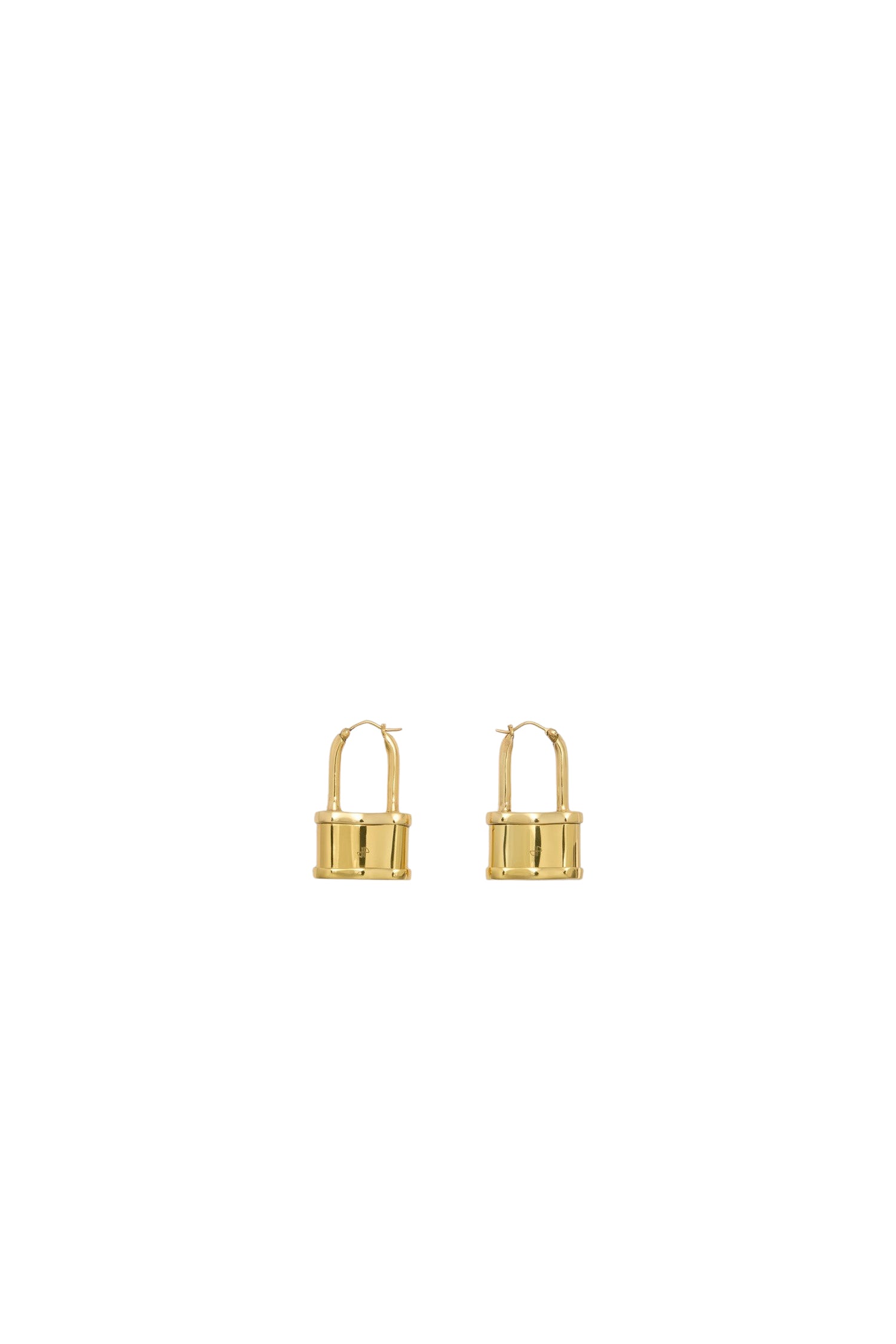 Petites boucles d’oreilles cadenas en laiton - Or
