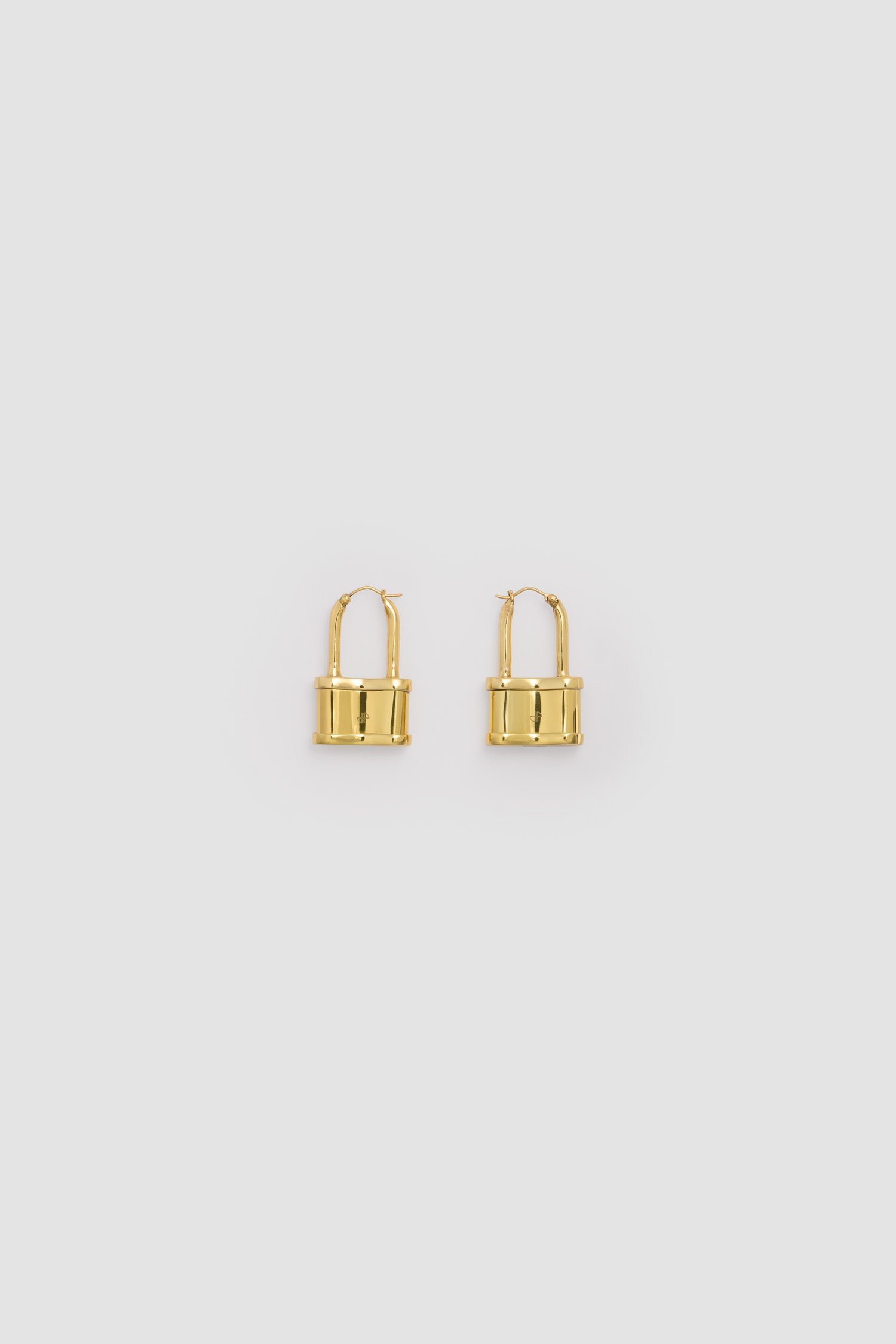 Gold / Petites boucles d’oreilles cadenas en laiton doré