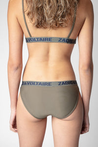 Haut de maillot de bain à logo " ZV" Triangle - Kaki