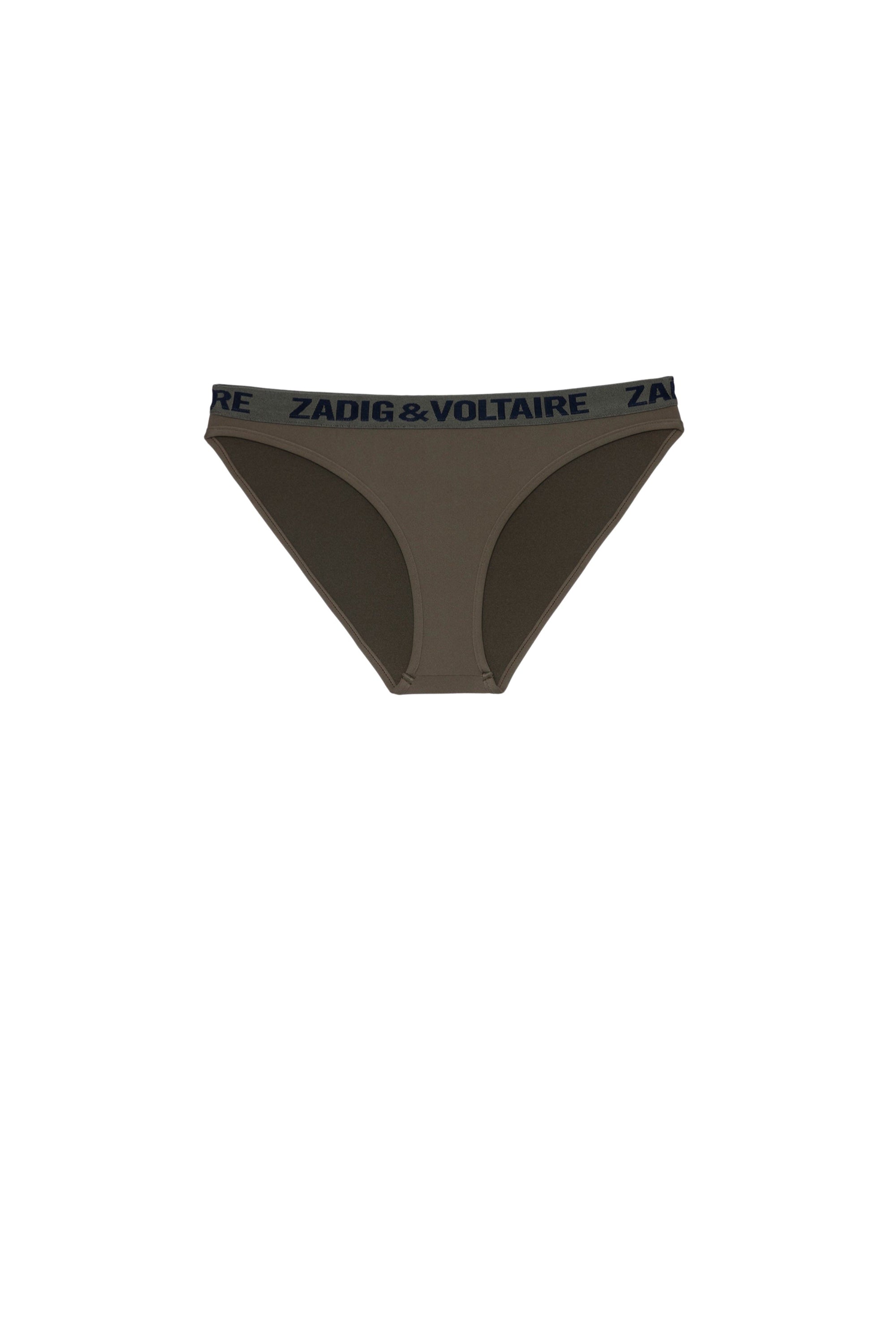 Bas de maillot de bain à logo " ZV" Triangle - Kaki