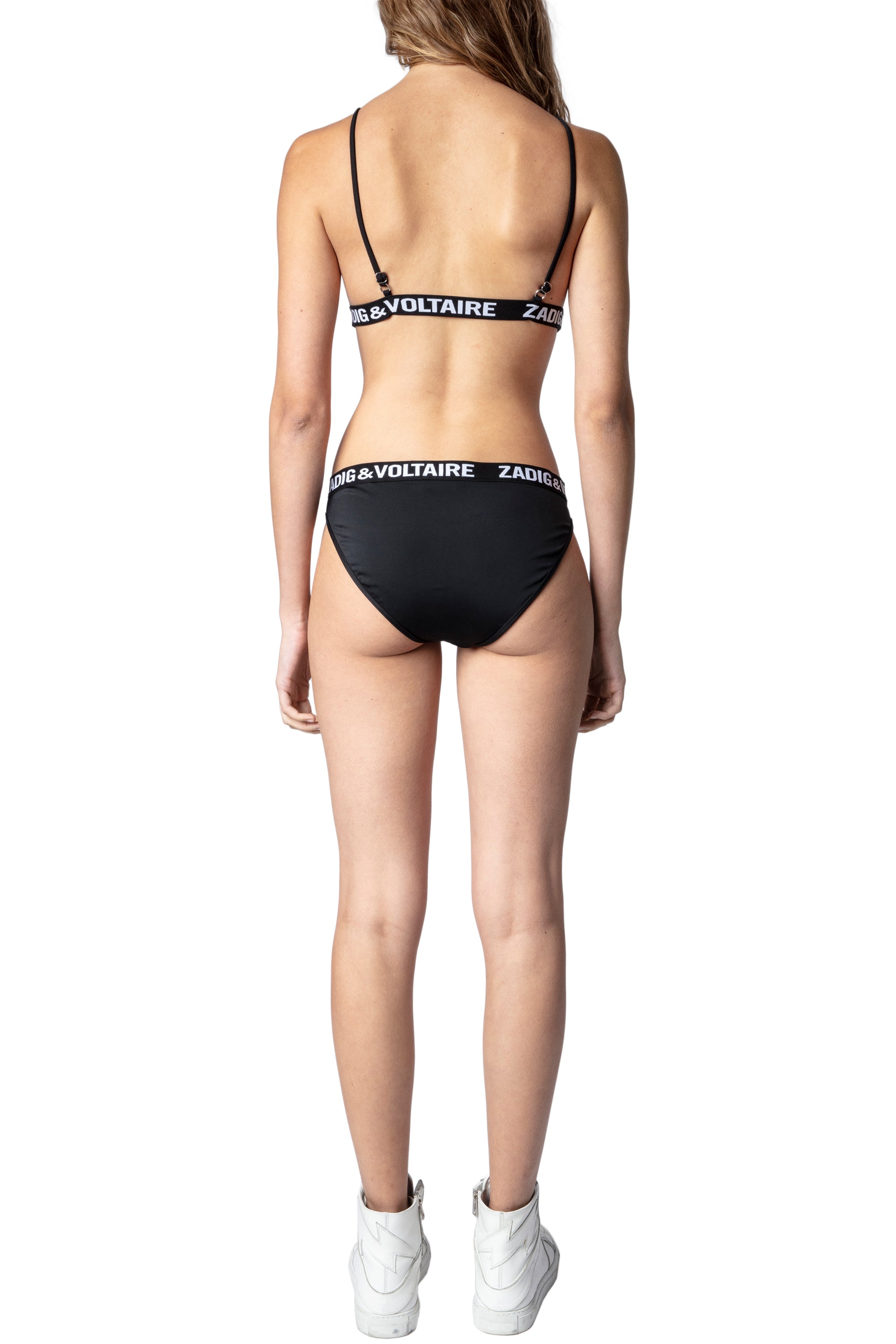 Bas de maillot de bain à logo " ZV" Triangle - Noir