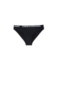 Bas de maillot de bain à logo " ZV" Triangle - Noir