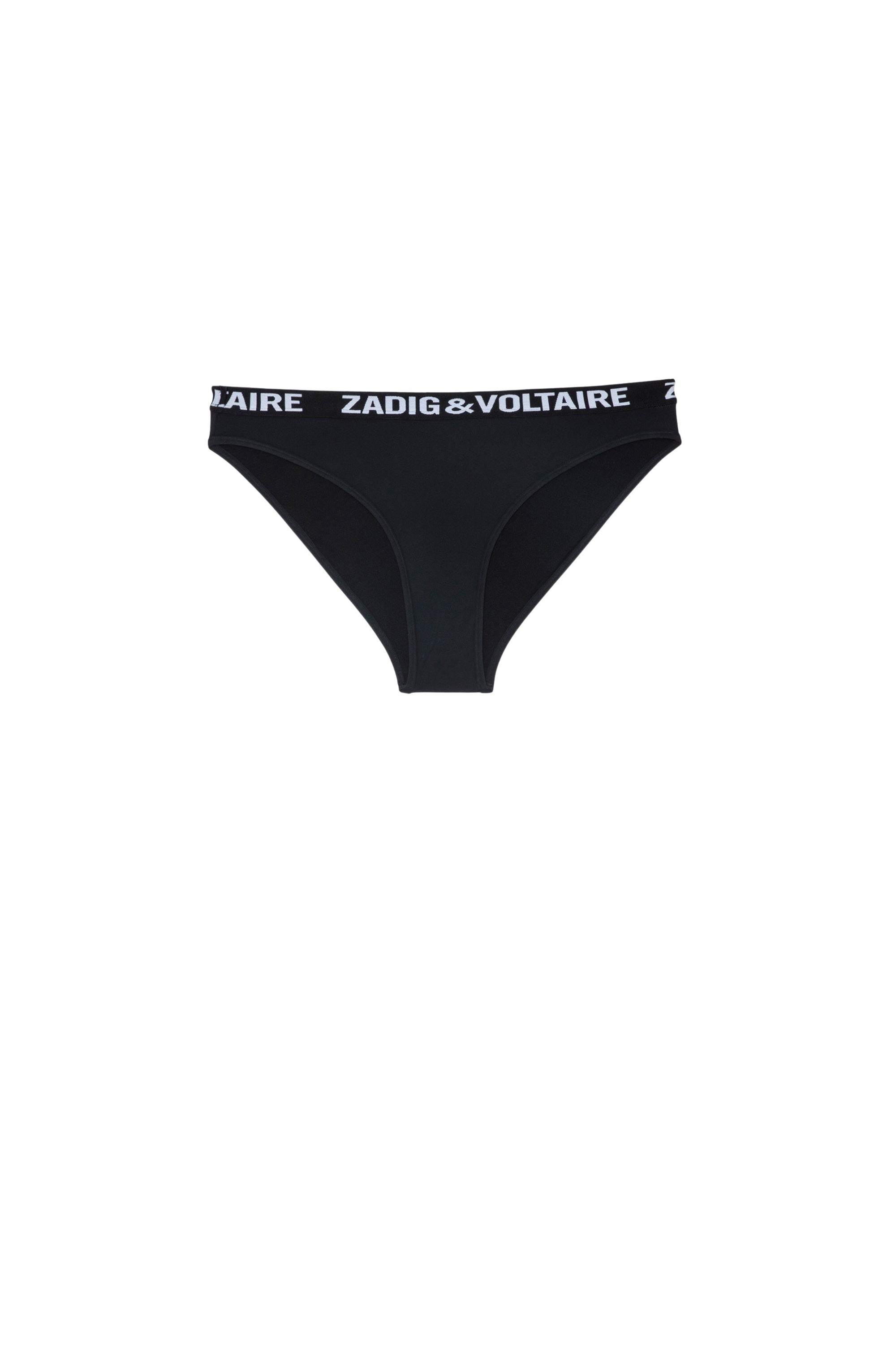 Bas de maillot de bain à logo " ZV" Triangle - Noir