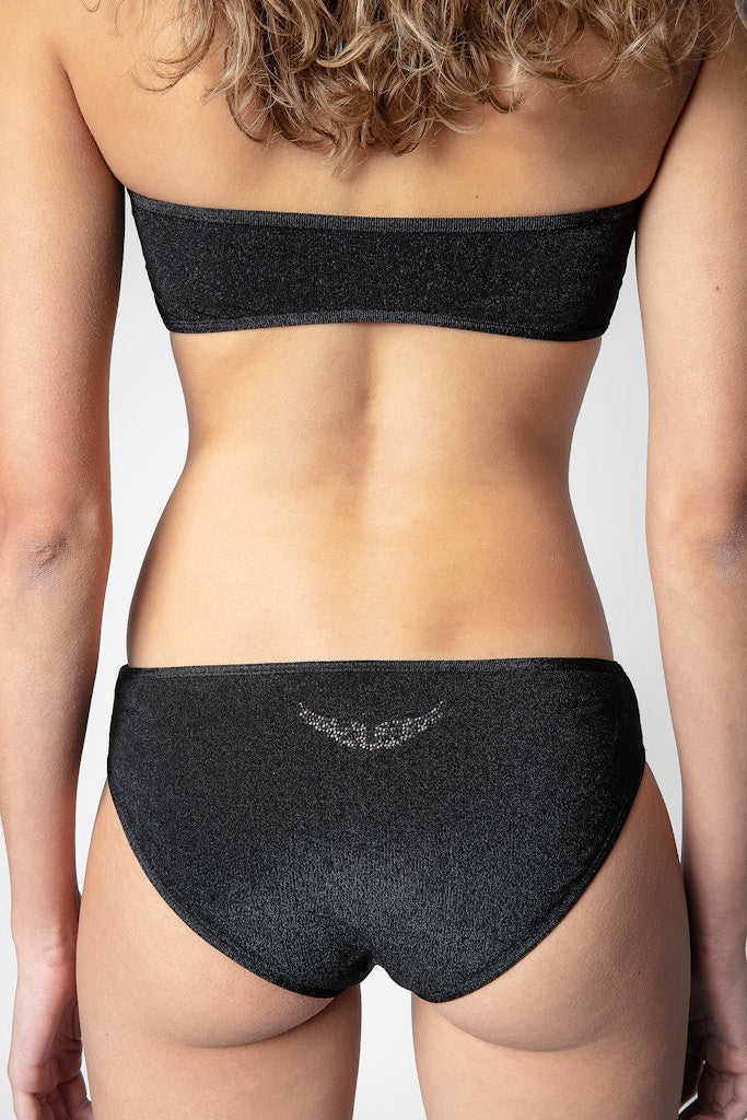 ZHORS LIGNE NOIR CRINCKLE BIKINI BANDEAU