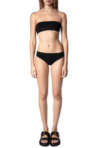 Bas de maillot de bain Crinckle - Noir