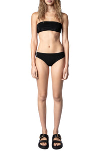 Bas de maillot de bain Crinckle - Noir