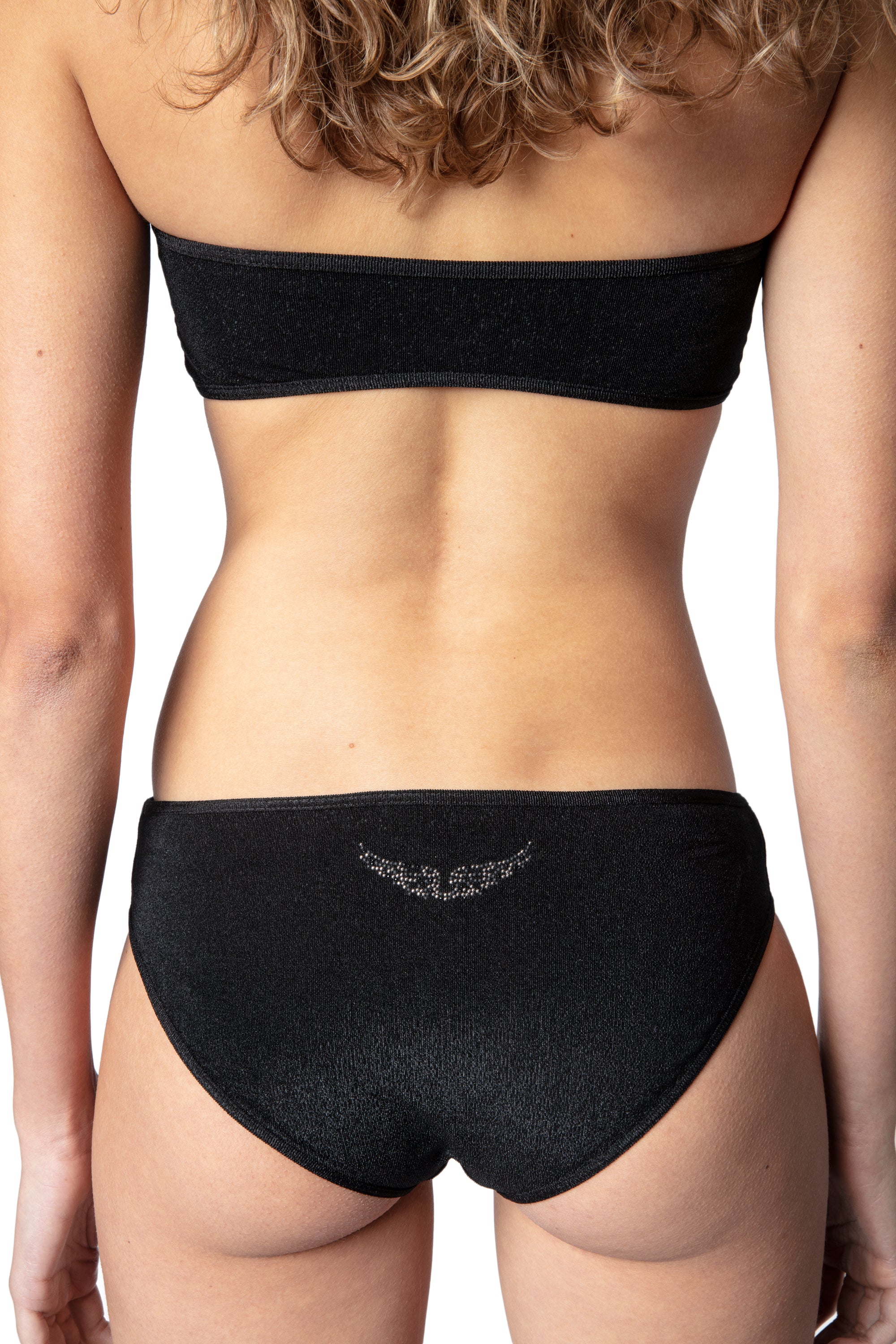 Bas de maillot de bain Crinckle - Noir