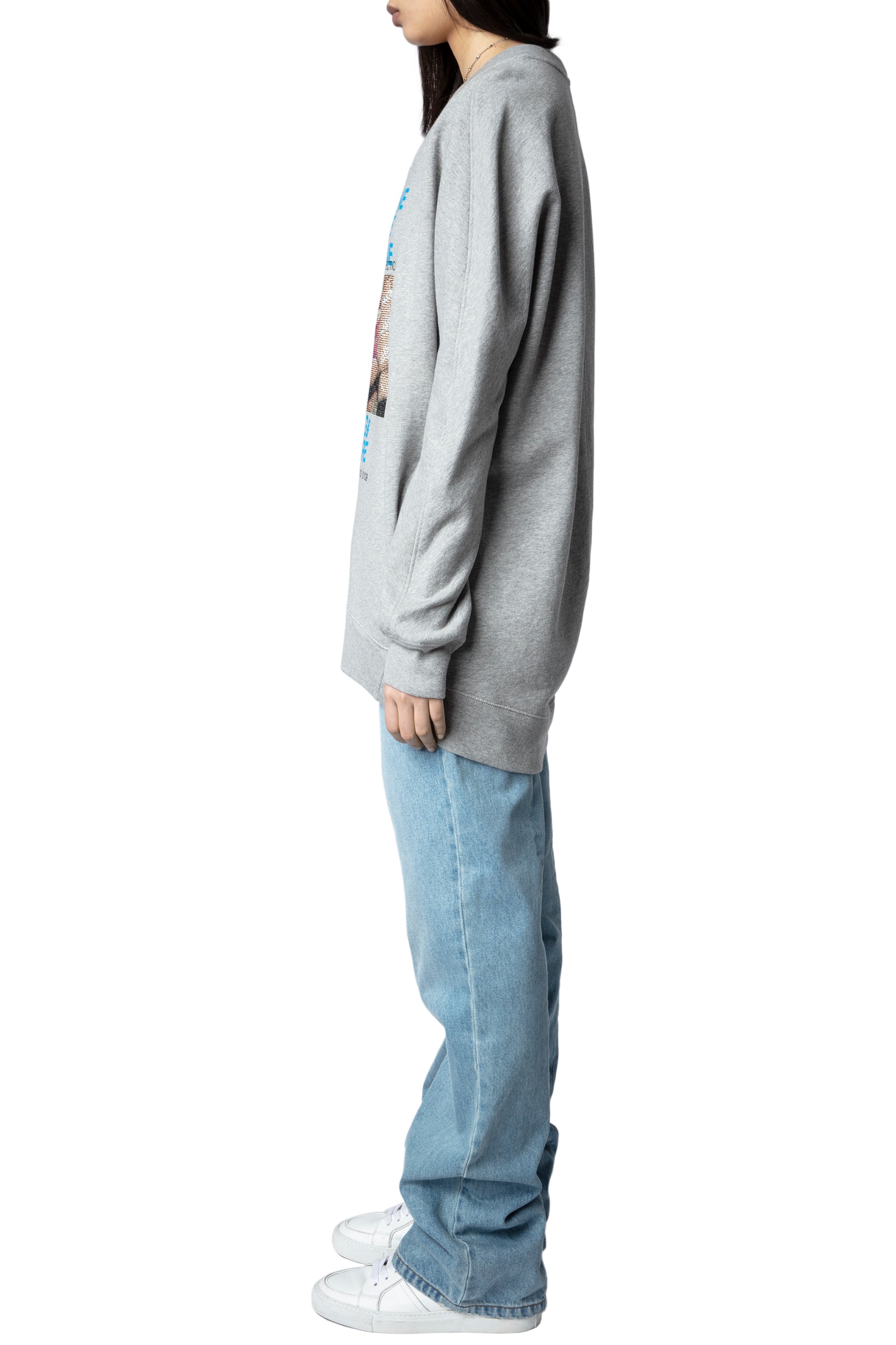 Freya Photoprint sweatshirt - China grey