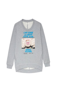Freya Photoprint sweatshirt - China grey