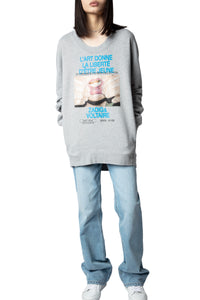 Freya Photoprint sweatshirt - China grey