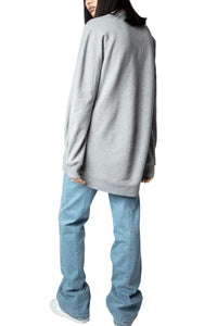 Freya Photoprint sweatshirt - China grey