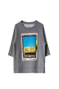 Sweat-shirt Lina en molleton avec imprimé photo - Gris Chine