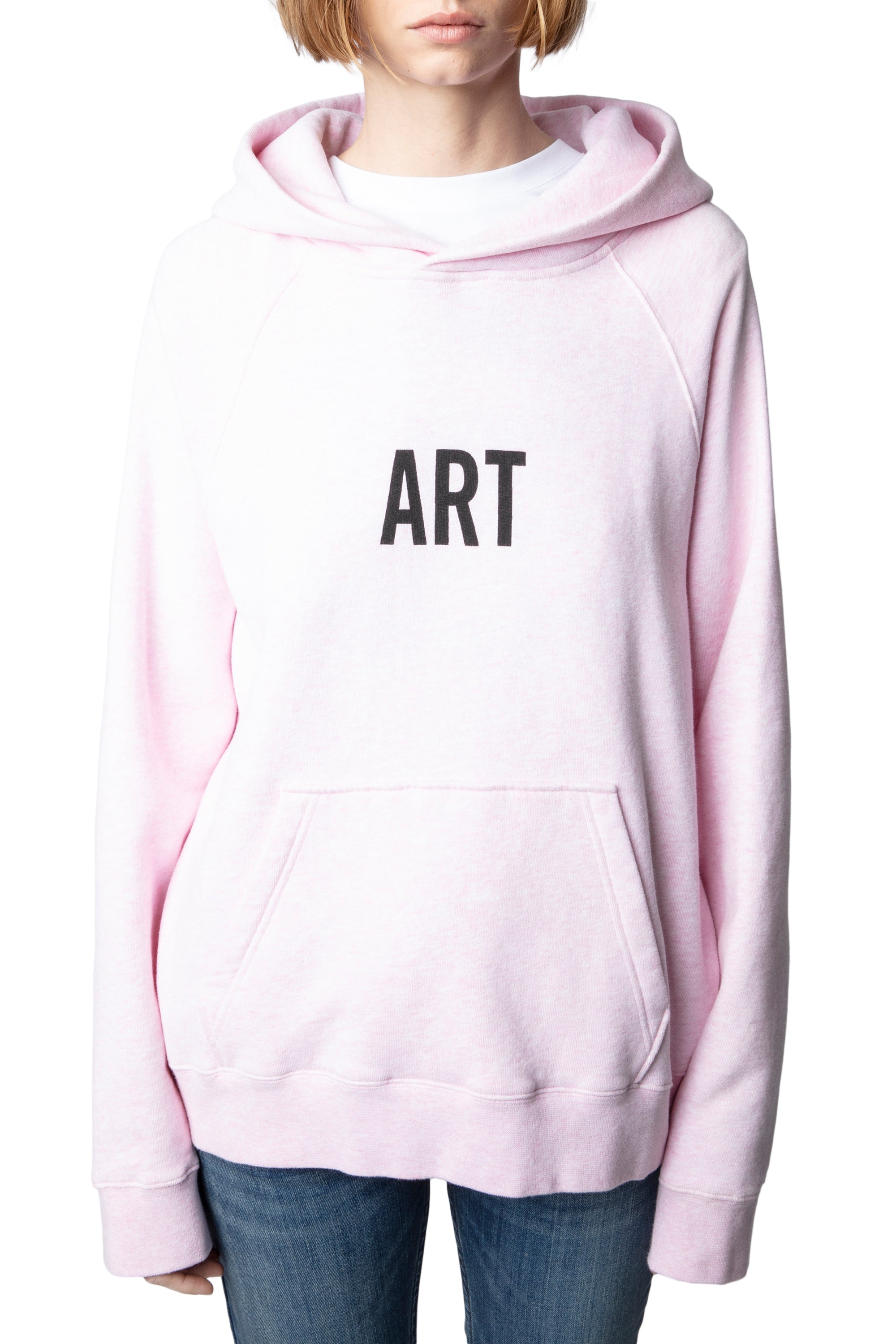 Sweat-shirt Georgy Photoprint - Rose Chine