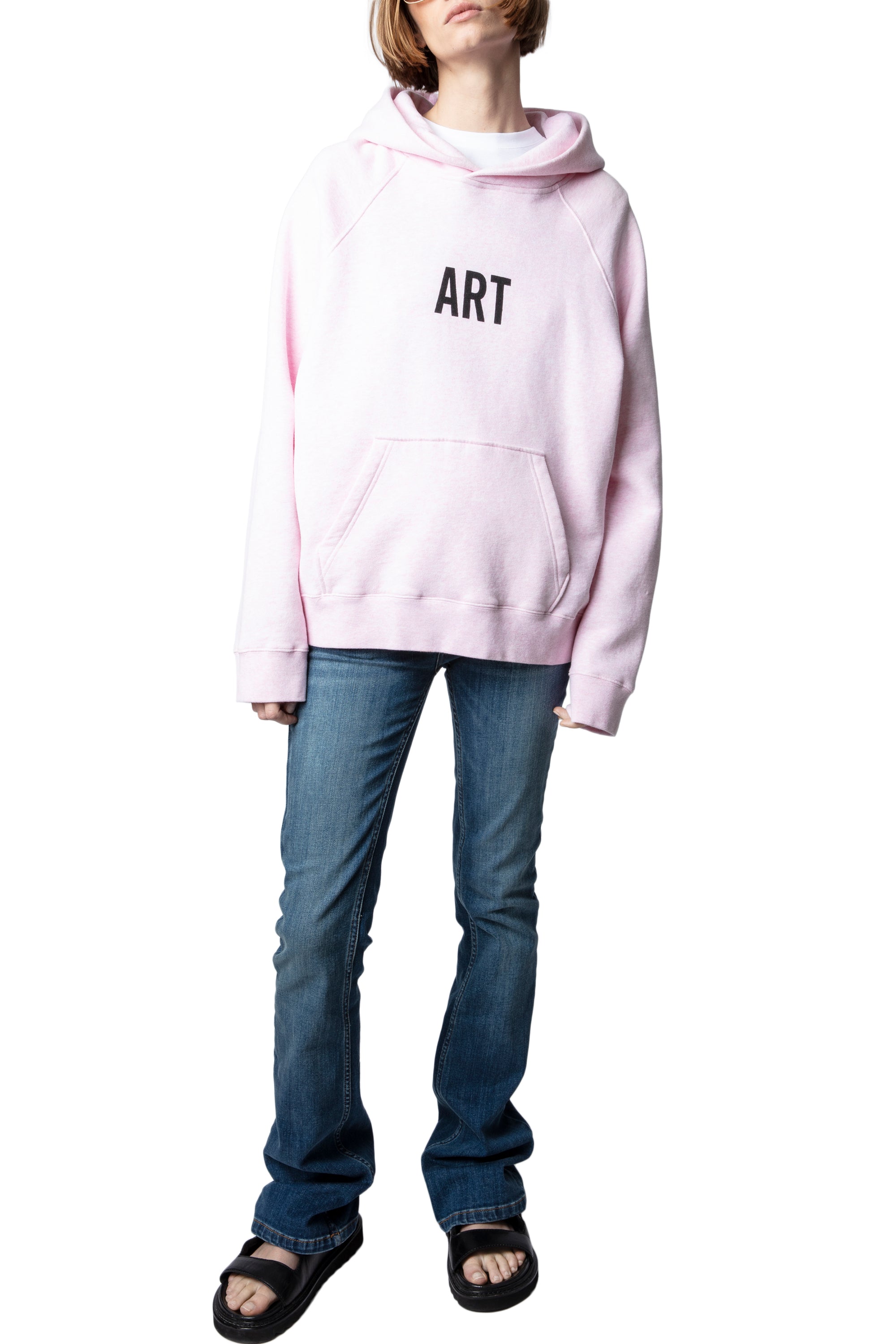 Sweat-shirt Georgy Photoprint - Rose Chine