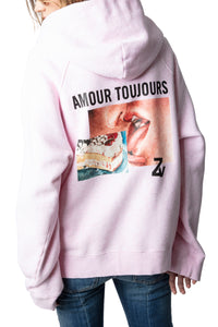 Sweat-shirt Georgy Photoprint - Rose Chine
