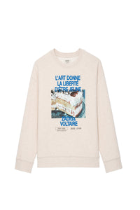 Sweat-shirt Judy Photoprint - Beige Chine