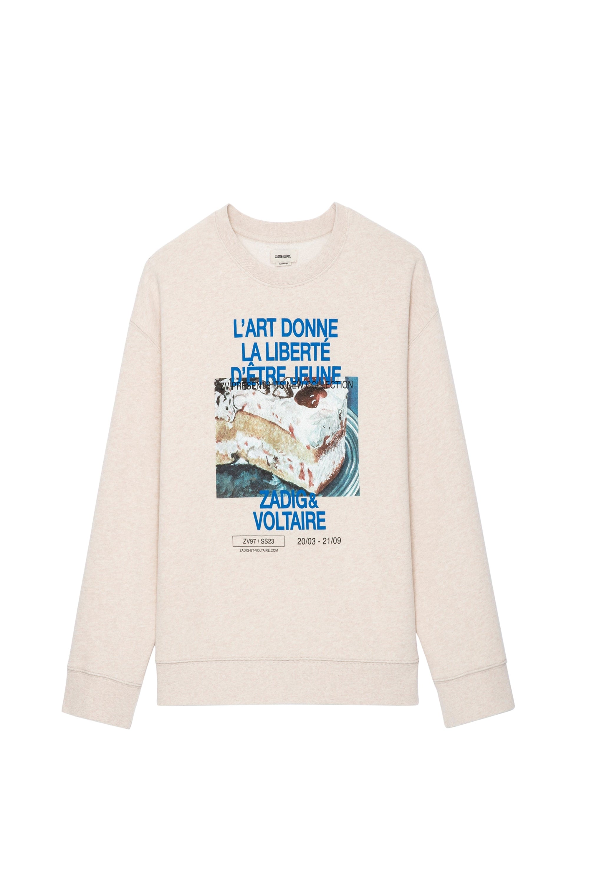 Sweat-shirt Judy Photoprint - Beige Chine